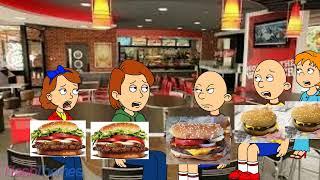 Classic Caillou Misbehaves At Burger King  Grounded