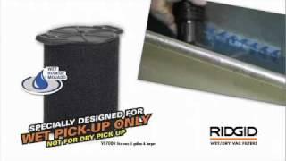 How To Use The RIDGID® WetDry Vac Filters