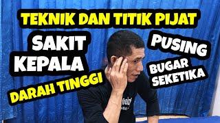 Ketahui Teknik dan titik pijat sakit kepala pusing sering oleng darah tinggi dan relaksasi otak