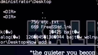 SSH Hacking and Setup Server Windows 7 & Kali Linux