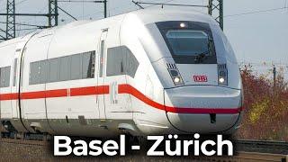 Im ICE 4 durch die Schweiz  4K Führerstandsmitfahrt Basel - Zürich  Deutsche Bahn & SBB CFF FFS