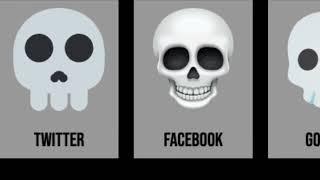 Which Skull emoji looks creepier?