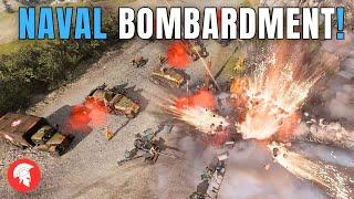 NAVAL BOMBARDMENT - Company of Heroes 3 - British Forces - 3vs3 Multiplayer - No Commentary