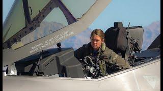 UNITED STATES AIR FORCE FIRST FEMALE F35 DEMO PILOT - KRISTIN BEO WOLFE - AVIATION NATION 2022  4K
