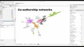 How to use Gephi to analyze co-authorship networks? Community detection centralities visualization