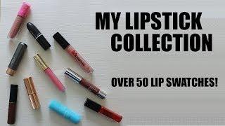 MY LIPSTICK COLLECTION  50+ LIP SWATCHES  Live Love Vicky