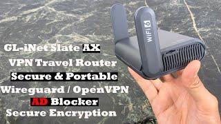 Travel VPN WIFI 6 Router  GL-iNet Slate AX Pocket Size