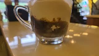 Affogato is an Italian dessert comprising a scoop gelato or ice cream topped with hot espresso