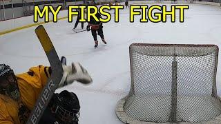 FIRST GOALIE FIGHT... GoPro Hockey Goalie