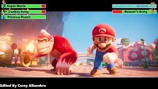 The Super Mario Bros. Movie 2023 Final Battle with healthbars 12