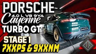 Porsche Cayenne TURBO GT  Stage 1 - Dyno  mcchip-dkr