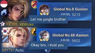 WHEN GLOBAL GUSION FINALLY MET HIS BROTHER AAMON IN RANK AND THIS HAPPENED…️