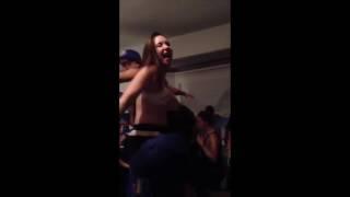 Crazy party girls strip topless