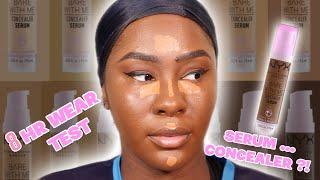 REVIEWING THE NEW NYX BARE WITH ME SERUM CONCEALER  8 HOUR WEAR TEST  OKAY CONNIE