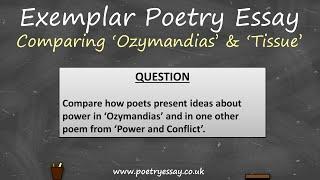 GCSE Grade 9 Power and Conflict Poetry Essay – Comparing ‘Ozymandias’ with ‘Tissue’ AQA 2018