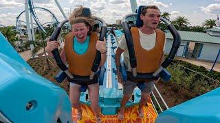 The Surf Coaster - PIPELINE Rider View SeaWorld Orlando