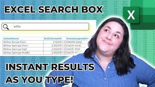 Excel Dynamic Search Box Tutorial  Find Anything  Multi-Column Search