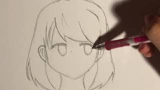 How to draw anime School girl  easy drawing tutorial
