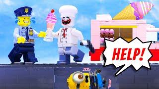 DESPICABLE ME 4 x LEGO Save MINION From Evil ICECREAM MAN  Lego Funny Stop-motion TDC Bricks Life