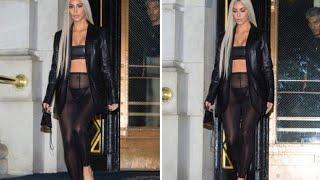 Kim Kardashian Shows Off Her Underwear In See-Through Leggings At An Event