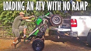 Loading an ATV with no ramp