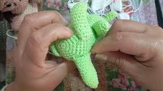 Armado de Dragóncito tejido a crochet Parte Final