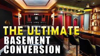 Epic Basement Transformation  Irish Pub Home Theater & Salon