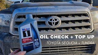 How to Check and Top Up Oil - Toyota Sequoia or Tundra