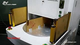 Automatically rotary marking laser equipment for batch standard work pieces quickly logo engraving