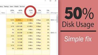 How To Fix 50% Disk Usage in Windows 10