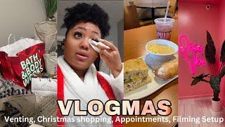 VLOGMAS EP 10 Stop Playing with Me Moving Different Filming Setup Christmas shopping finally.