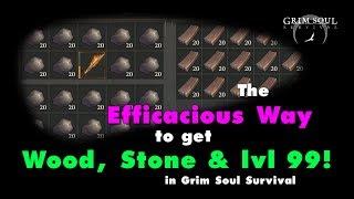 How to get Wood Stone and Level Up in Grim Soul Dark Fantasy Survival LDOE style Gameplay