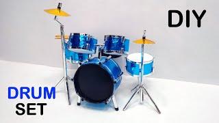 DIY Miniature Musical Instrument - How to Make Drum Set From Paper