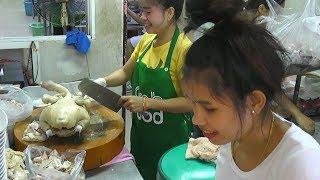 Women Butchers Cut Whole Ducks and more Street Food in Bangkok Thailand