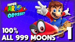 Super Mario Odyssey #1 NS -  Complete Gameplay 100%  All 999 Power Moons