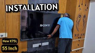 Sony Bravia 55 Inch TV Unboxing & Wall Mount Installation 