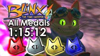 Blinx the Time Sweeper  All Medals Speedrun  11512