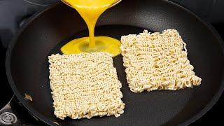 Just pour eggs over ramen and the result will be amazing easy and delicious
