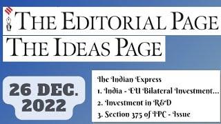 26th December 2022  Gargi Classes The Indian Express Editorials & Idea Analysis  By R.K. Lata
