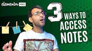 3 Ways to Access Elementor Notes - Elementor Pro 3.7 Update - Elementor Wordpress Tutorial