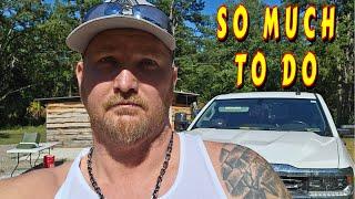 IT STARTS NOW tiny house homesteading off-grid cabin build DIY HOW TO sawmill tractor tiny cabin