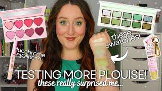 TESTING *MORE* PLOUISE MAKEUP Purple Blush Duochrome Eyeliner & Woodland Willow Eyeshadow Palette