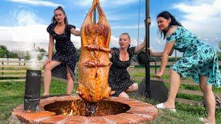 Juicy Cooking of Whole Lamb Delicious Chicken and Tender Fish