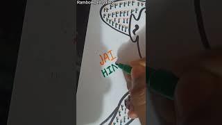 republic day drawing ideas easy  Bhagat singh Drawing by Flag #shorts #youtubeshorts #drawing