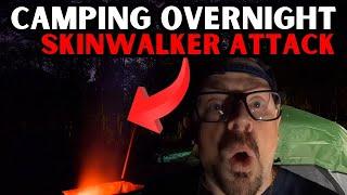 THE SCARIEST NIGHT OF MY LIFE  CAMPING OVERNIGHT IN SKINWALKER FOREST