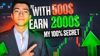 With 500$ → Earn 2000$  100% Binary Option strategy  pocket option trading