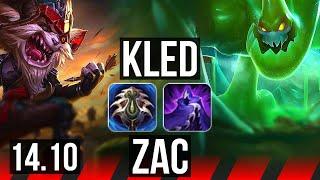 KLED vs ZAC TOP  9010 Rank 2 Kled Legendary  KR Challenger  14.10