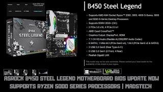 #Asrock B450 Steel Legend Motherboard Bios Update Now Supports Ryzen 5000 Series Processors