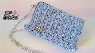 كروشية شنطة جميلة مميزة سهلة للمبتدئين  موديل جديد - Crochet a beautiful bag  #يويو_كروشية