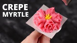 How to pipe buttercream crepe myrtle  Cake Decorating For Beginners 